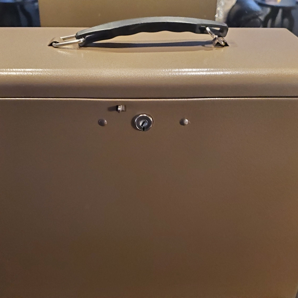 Vintage Rockaway File Cabinet Tan with 2 Keys